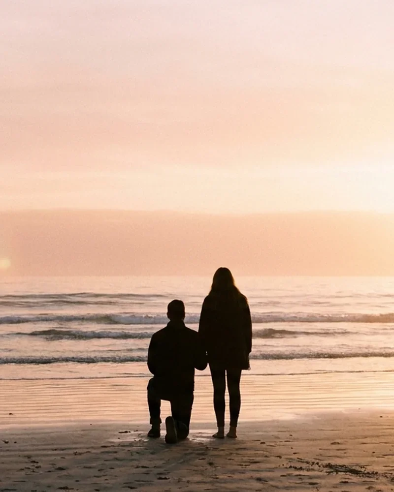 A styled Adelaide proposal at golden hour