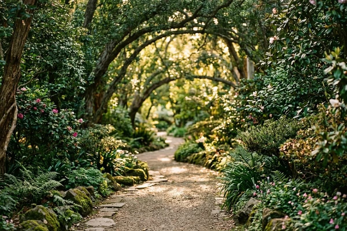 Adelaide Botanic Garden in soft golden light